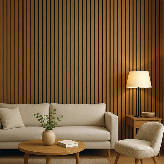Oak Veneered Black Dyed Slat Wall Panels